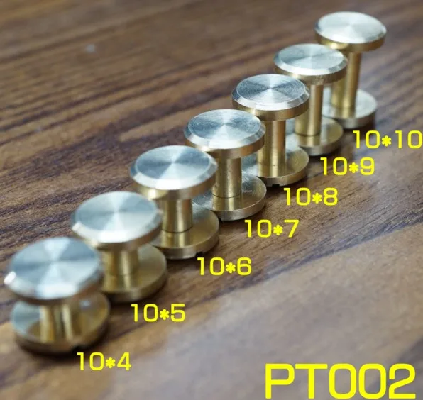 Tornillo de Cuero de Encuadernaci/ón Perno S/ólido de Correa Tornillo Chicago Post 6 mm 50 Sets Acero Niquelado