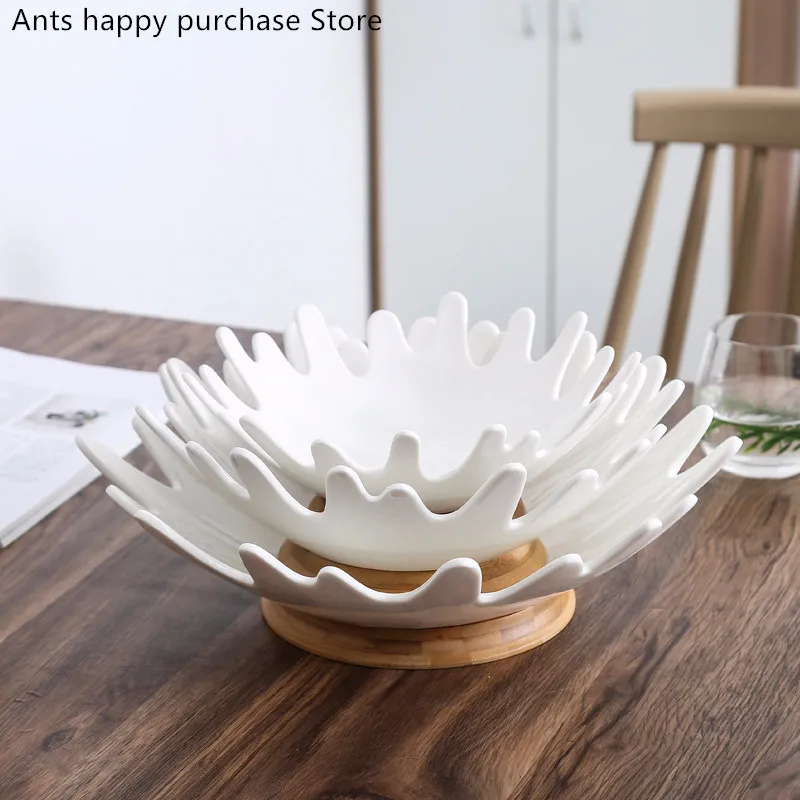 Ceramic Fruit Dish Domestic Fruit Basket Snack Dry Storage Bowls Creative Living Room Coffee Table Fruit Plate Fruits Bowls
Ceramic Fruit Dish Domestic Fruit Basket Snack Dry Storage Bowls Creative Living Room Coffee Table Fruit Plate Fruits Bowls