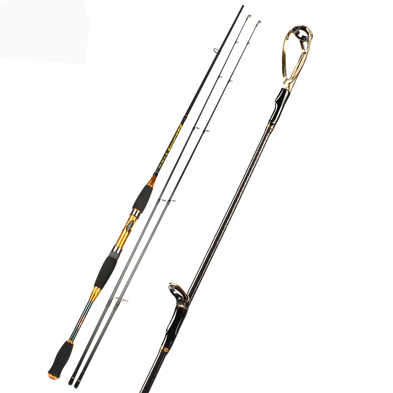 Golden Fishing Rod Carbon Spinning Fishing Rod 2.1M 2.4M fishing rod 2 section Lure Rod guide
Golden Fishing Rod Carbon Spinning Fishing Rod 2.1M 2.4M fishing rod 2 section Lure Rod guide