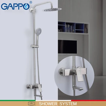 GAPPO Shower System stainless steel bathroom rainfall shower bathtub faucet do anheiro taps chrome wall mounted shower set
GAPPO Shower System stainless steel bathroom rainfall shower bathtub faucet do anheiro taps chrome wall mounted shower set