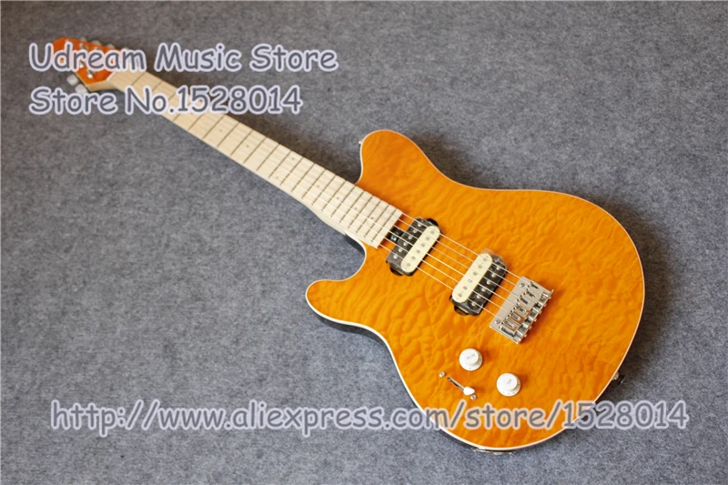 Custom Shop Left Handed Orange Quilted Finish Suneye Music Man Electric Guitar With Maple Fretboard Free Shipping
Custom Shop Left Handed Orange Quilted Finish Suneye Music Man Electric Guitar With Maple Fretboard Free Shipping