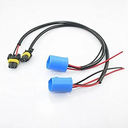 Extension Wire Halogen 9004 HB1 Two Harness Head Light Ceramic High Heat Plug OE