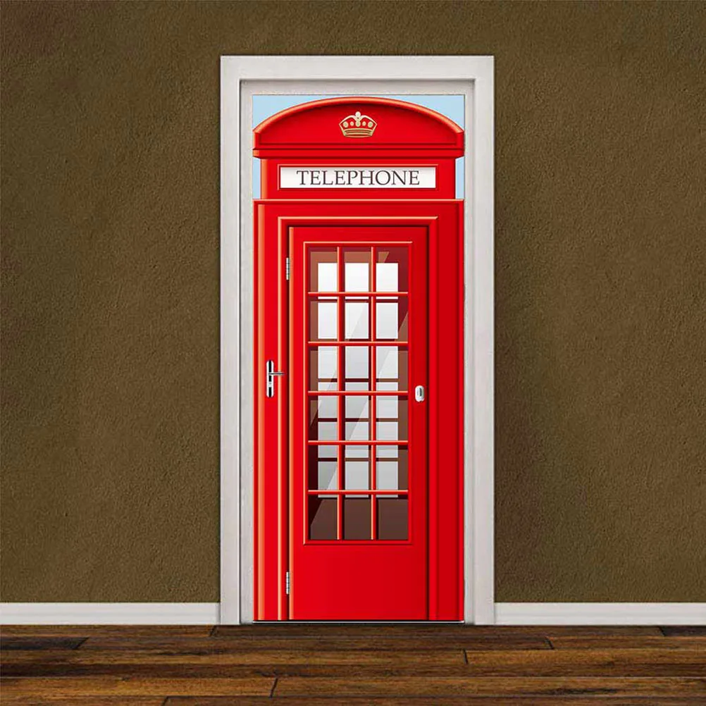 2pcs Waterproof London Telephone Box Stickers Imitation 3D Door Stickers DIY Self Adhesive Murals for Home Office
2pcs Waterproof London Telephone Box Stickers Imitation 3D Door Stickers DIY Self Adhesive Murals for Home Office