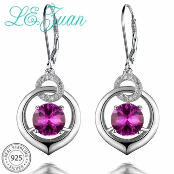 L&zuan White Gold Plated 4.3ct Pink Stone Earrings for Women 925 Sterling Silver Earrings Ruby Zircons Female Fine Jewelry
L&zuan White Gold Plated 4.3ct Pink Stone Earrings for Women 925 Sterling Silver Earrings Ruby Zircons Female Fine Jewelry