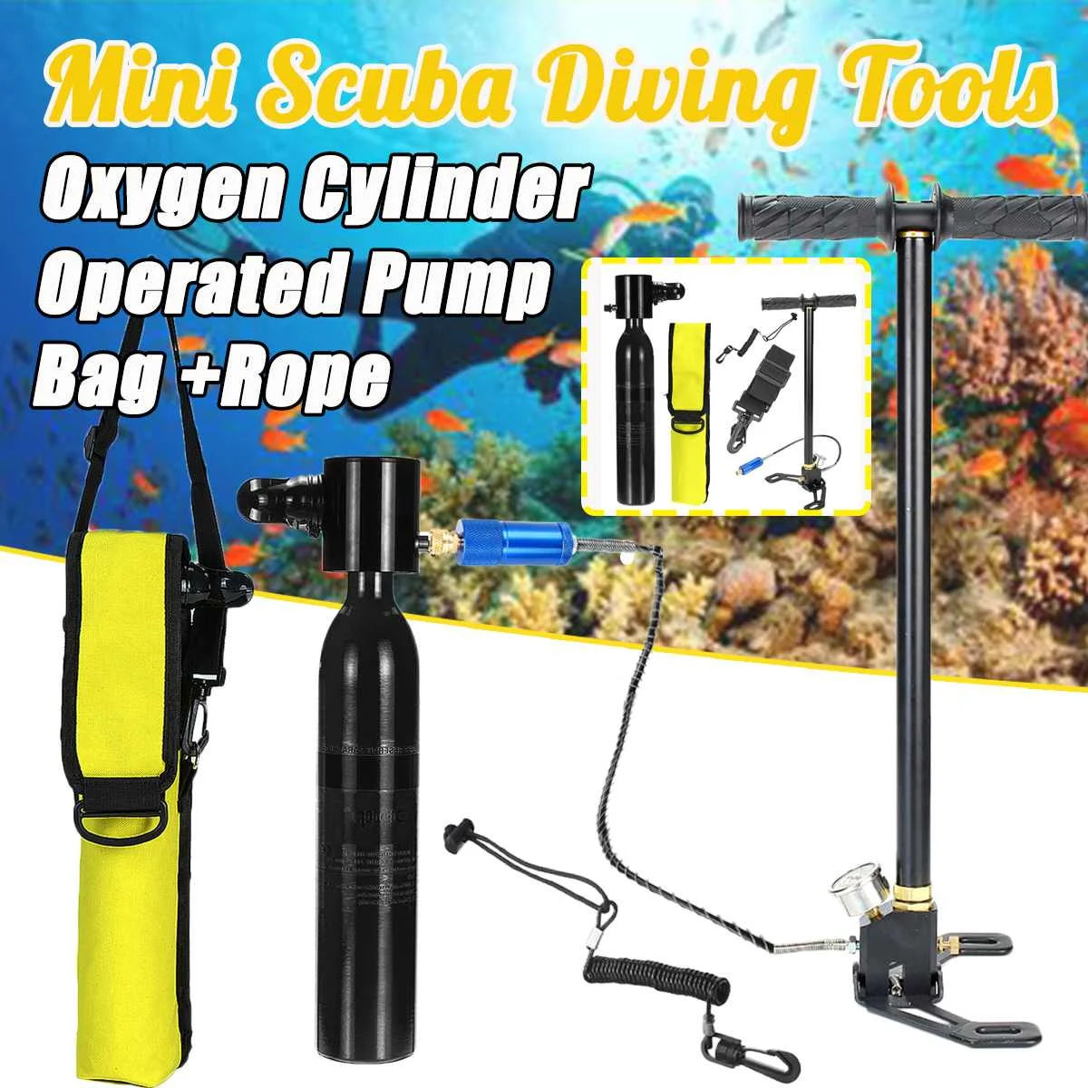 Diving Equipment Mini Hand Operated Pump For 0.5L Mini Scuba Diving Cylinder Air Tank Swimming Underwater Breathing Accessories
Diving Equipment Mini Hand Operated Pump For 0.5L Mini Scuba Diving Cylinder Air Tank Swimming Underwater Breathing Accessories