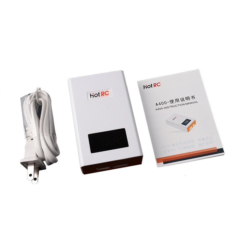 HotRC A400 Charger Digital Balance Charger for 3S 4S LiPo Battery Fast Charger 3000mah Charge Current EU US Plug for RC Drone
HotRC A400 Charger Digital Balance Charger for 3S 4S LiPo Battery Fast Charger 3000mah Charge Current EU US Plug for RC Drone