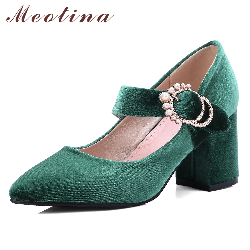 Meotina Mary Jane Shoes High Heels Women Buckle Square High Heels Party Shoes Fashion Pointed Toe Pumps Ladies Green Big Size 43
Meotina Mary Jane Shoes High Heels Women Buckle Square High Heels Party Shoes Fashion Pointed Toe Pumps Ladies Green Big Size 43