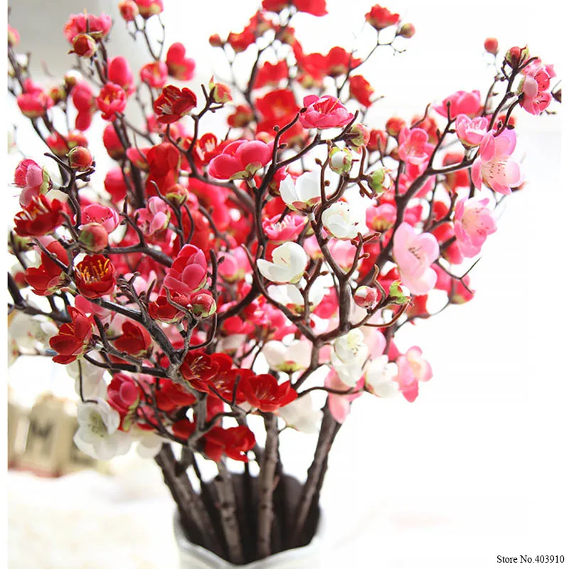 Plum Cherry blossoms Artificial Silk flowers flores Sakura tree branches Home table living room Decor DIY Wedding Decoration
Plum Cherry blossoms Artificial Silk flowers flores Sakura tree branches Home table living room Decor DIY Wedding Decoration