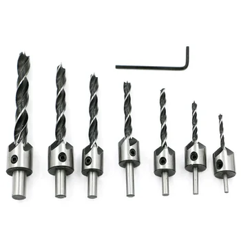 8pcs HSS 5 Flute Countersink Drill Bit Deburring Tool Set Carpentry Reamer Woodworking Chamfer End Milling 3mm-10mm
8pcs HSS 5 Flute Countersink Drill Bit Deburring Tool Set Carpentry Reamer Woodworking Chamfer End Milling 3mm-10mm
