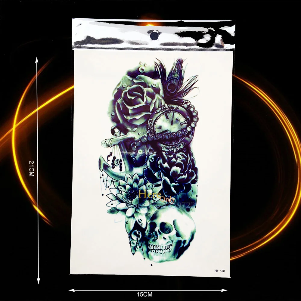 Waterproof Peacock Feather Fake Tattoo For Men Women Skull Clock Time Flower Arm Tatoo Body Art Temporary Tattoo Stickers HHB578
Waterproof Peacock Feather Fake Tattoo For Men Women Skull Clock Time Flower Arm Tatoo Body Art Temporary Tattoo Stickers HHB578