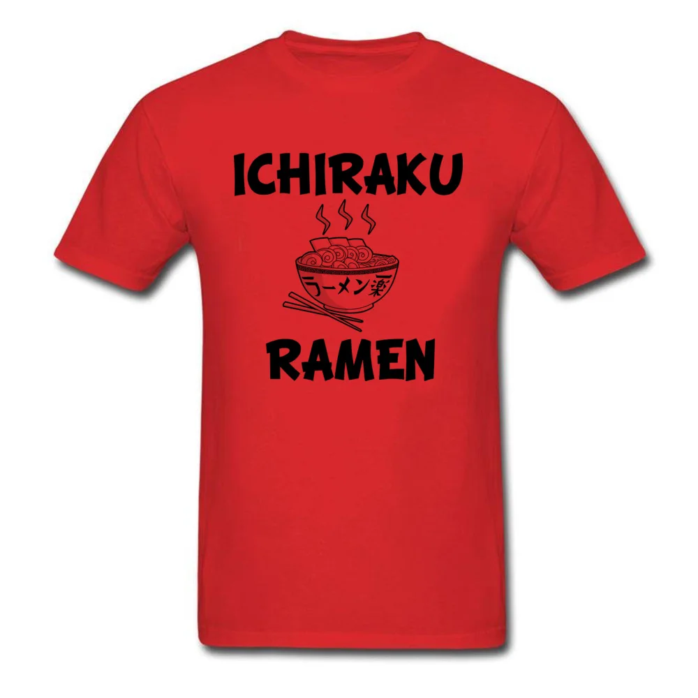 Men Top T-shirts Ichiraku Ramen yummy Casual Tops Shirts Pure Cotton Round Collar Short Sleeve Design Tshirts NEW YEAR DAY Ichiraku Ramen yummy red