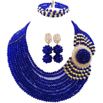 Well Received Royal Blue African Women Crystal Beads Necklace Jewelry Sets for Anniversary 10C-DPH-25
Well Received Royal Blue African Women Crystal Beads Necklace Jewelry Sets for Anniversary 10C-DPH-25