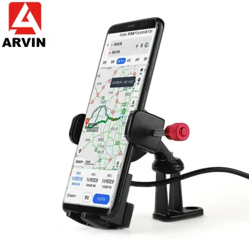 ARVIN Aluminum Motorcycle Phone Holder With USB 2.1A fast Charger Moto Handlebar Bracket Stand for 4-6.6inch Mobile Phone Mount
ARVIN Aluminum Motorcycle Phone Holder With USB 2.1A fast Charger Moto Handlebar Bracket Stand for 4-6.6inch Mobile Phone Mount