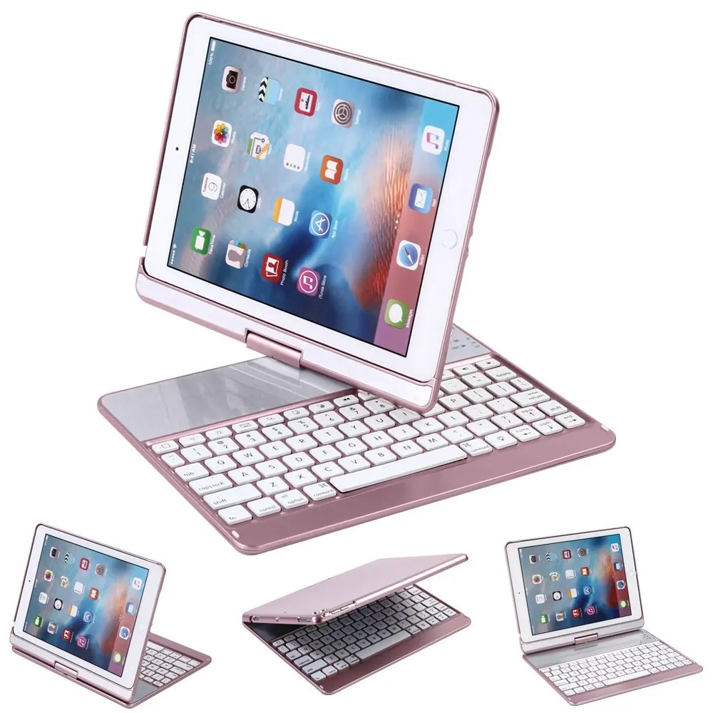 For iPad Pro 9.7 360 Degree Rotation Wireless Bluetooth Keyboard Case Cover With 7 Colors LED Backlight
For iPad Pro 9.7 360 Degree Rotation Wireless Bluetooth Keyboard Case Cover With 7 Colors LED Backlight