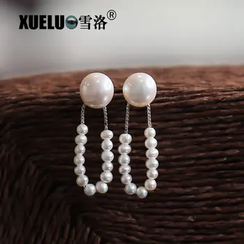 XUELUO 925 Sterling Silver Fashion Gorgeous Real Natural Round Freshwater Pearl Earrings Jewelry for gifts
XUELUO 925 Sterling Silver Fashion Gorgeous Real Natural Round Freshwater Pearl Earrings Jewelry for gifts