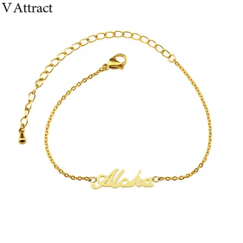 V Attract 10 pcs Stainless Steel Chian Aloha Statement Bracelet Lover Jewerly Gold Color Pulseira Wedding Bridesmaid Gift
V Attract 10 pcs Stainless Steel Chian Aloha Statement Bracelet Lover Jewerly Gold Color Pulseira Wedding Bridesmaid Gift