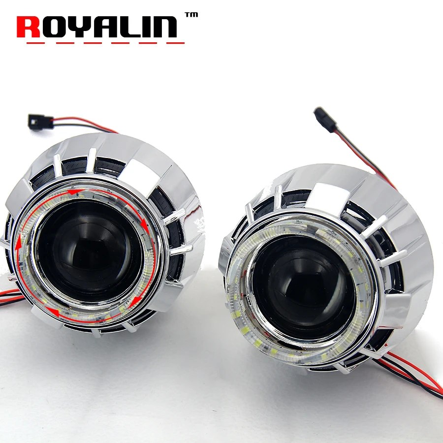 ROYALIN Car Metal Double LED COB Flowing Angel Eyes Projector Headlights H1 Bi Xenon Lens Devil Eye For H4 H7 Auto Lamp Retrofit
ROYALIN Car Metal Double LED COB Flowing Angel Eyes Projector Headlights H1 Bi Xenon Lens Devil Eye For H4 H7 Auto Lamp Retrofit