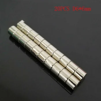 20 Pieces/Lot Round Dia 6x6mm N35 Magnetic Materials Neodymium Magnet imanes aimant Super Strong Fridge Magnets
20 Pieces/Lot Round Dia 6x6mm N35 Magnetic Materials Neodymium Magnet imanes aimant Super Strong Fridge Magnets