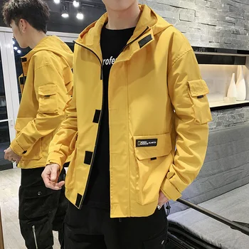 Streetwear Men's Hooded Jackets Printing Men's Jackets Coats Multi-Pocket Black Yellow Gray Men's Jackets
Streetwear Men's Hooded Jackets Printing Men's Jackets Coats Multi-Pocket Black Yellow Gray Men's Jackets