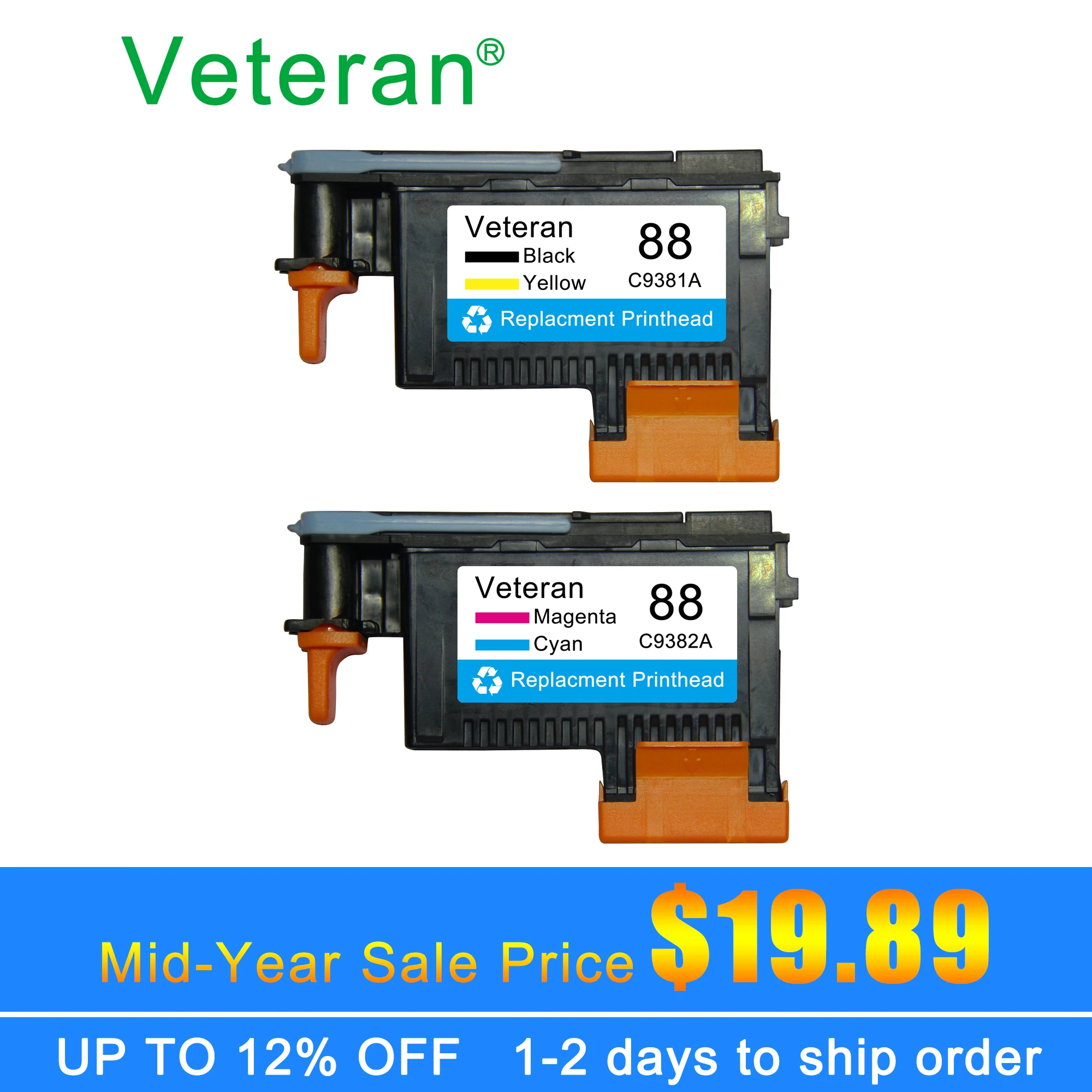 Veteran Printhead for hp88 hp 88 Printhead C9381A C9382A for hp Officejet Pro K5400 K550 K8600 L7480 L7550 L7580 L7590 printer
Veteran Printhead for hp88 hp 88 Printhead C9381A C9382A for hp Officejet Pro K5400 K550 K8600 L7480 L7550 L7580 L7590 printer