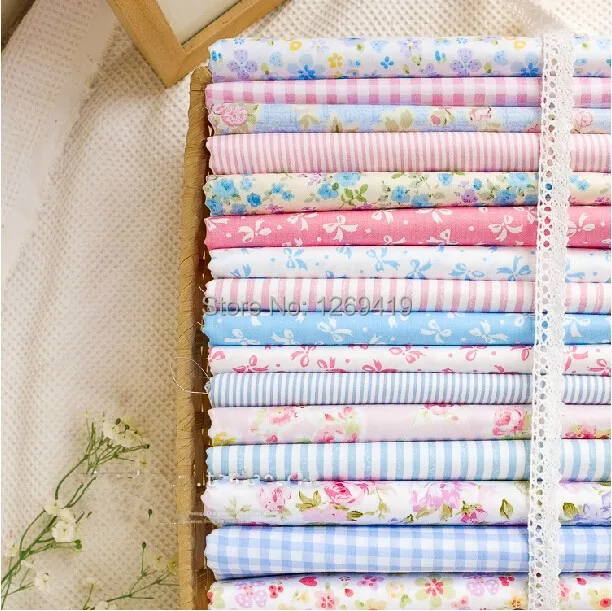 16PCS Sweet Blue Pink Floral Printed Cotton Fabric Fat Quarter Bundle For Sewing DIY Patchwork Baby Toy Material Tilda Tissue
16PCS Sweet Blue Pink Floral Printed Cotton Fabric Fat Quarter Bundle For Sewing DIY Patchwork Baby Toy Material Tilda Tissue
