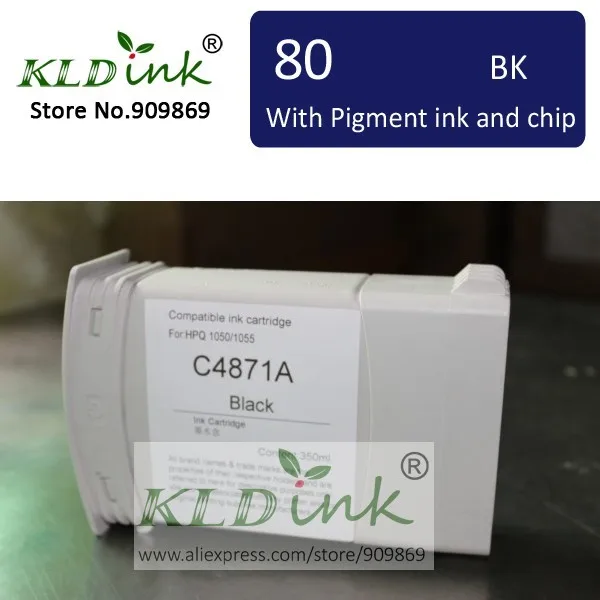 KLDINK - Compatible 80 C4871A BLACK ink cartridge for Designjet 1050 1055 printer
KLDINK - Compatible 80 C4871A BLACK ink cartridge for Designjet 1050 1055 printer