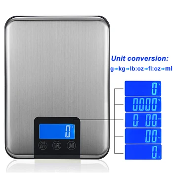 New Kitchen Scale Balance Weight Baking Tool Food Diet 5000g/1g Electronic Libra Postal Digital Scales Steelyard 5KG 11LB LCD
New Kitchen Scale Balance Weight Baking Tool Food Diet 5000g/1g Electronic Libra Postal Digital Scales Steelyard 5KG 11LB LCD