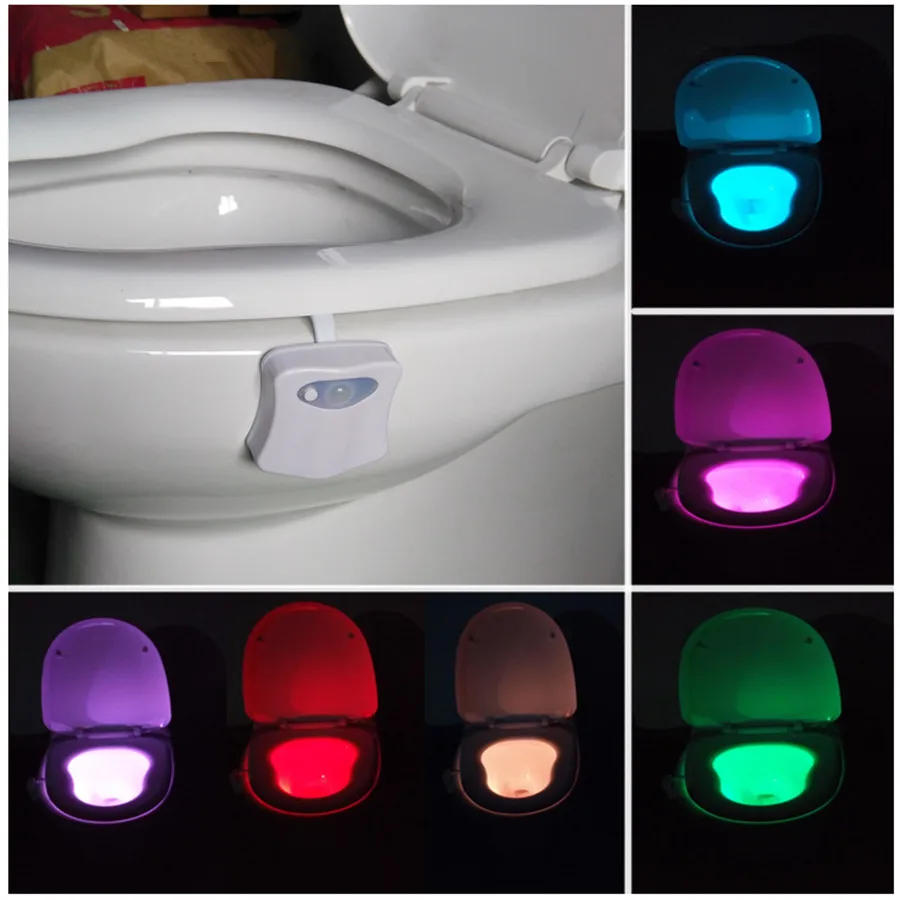 8 Colors LED Lights with Motion Sensor Toilet Light 3A Battery-operated Automatic Lamp RGB toilette Led Night Light Colorful
8 Colors LED Lights with Motion Sensor Toilet Light 3A Battery-operated Automatic Lamp RGB toilette Led Night Light Colorful