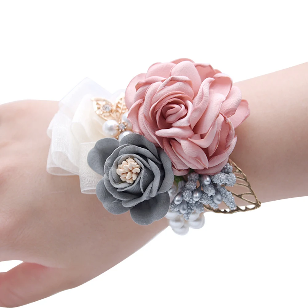 1pcs Wrist Flowers Pearl Silk Rose Ribbon Artificial Flower Party Wedding Decoration Bride Bridemaid Corsages Hand Flower
1pcs Wrist Flowers Pearl Silk Rose Ribbon Artificial Flower Party Wedding Decoration Bride Bridemaid Corsages Hand Flower