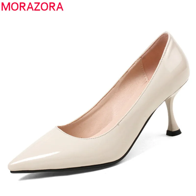 MORAZORA 2020 hot sale solid color pumps women shoes pointed toe summer shoes shallow elegant party shoes thin high heels shoes
MORAZORA 2020 hot sale solid color pumps women shoes pointed toe summer shoes shallow elegant party shoes thin high heels shoes