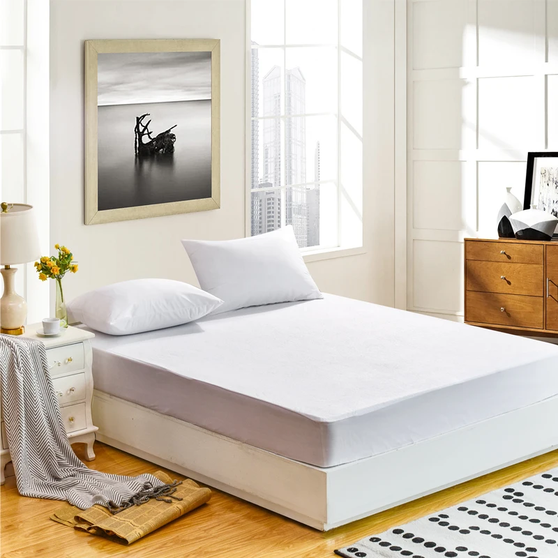 Terry Waterproof Mattress Cover Anti-mite Breathable Hypoallergenic Bed Protection Pad White Mattress Protector Bed Bug Suit 1PC
Terry Waterproof Mattress Cover Anti-mite Breathable Hypoallergenic Bed Protection Pad White Mattress Protector Bed Bug Suit 1PC