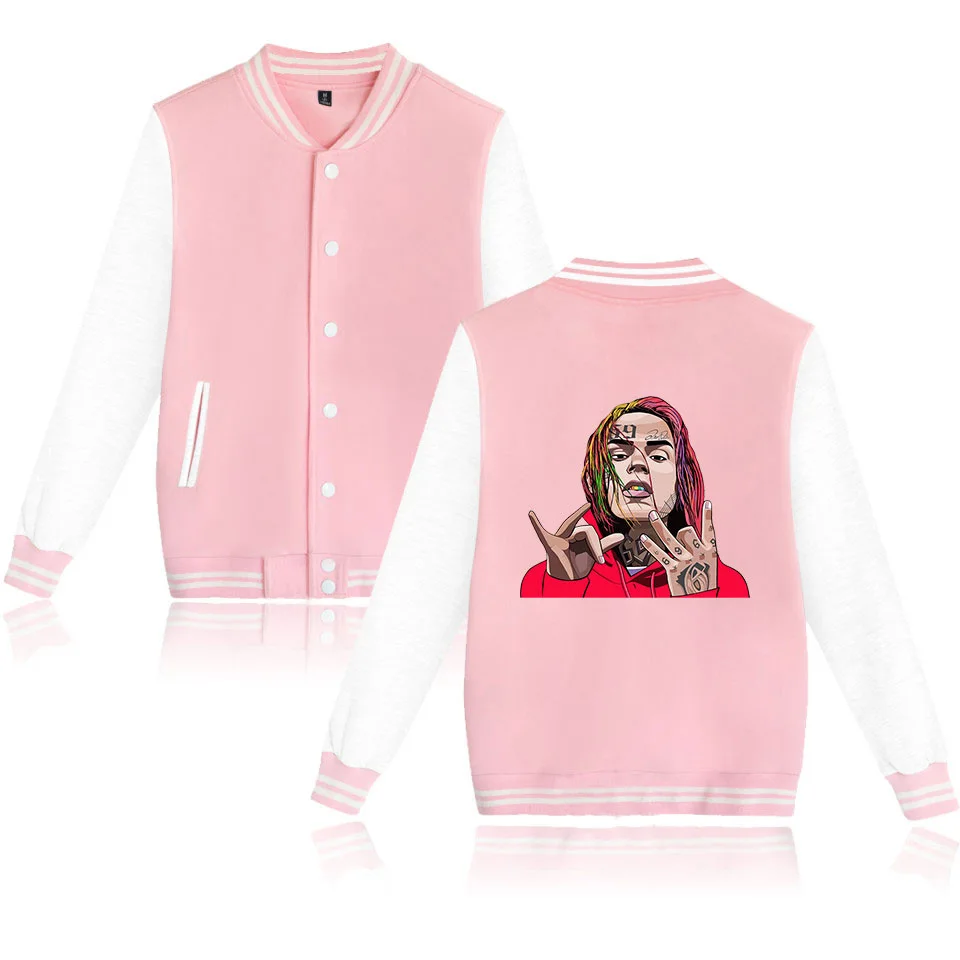 6IX9INE TEKASHI 69 бейсбольная форменная куртка для мужчин и женщин Harajuku Свитшот зимняя модная розовая толстовка в стиле хип-хоп забавная одежда
6IX9INE TEKASHI 69 бейсбольная форменная куртка для мужчин и женщин Harajuku Свитшот зимняя модная розовая толстовка в стиле хип-хоп забавная одежда