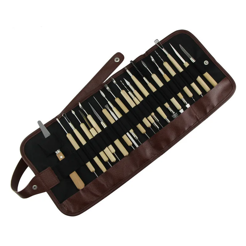 22 piece / set Clay sculpture tool Engraving Oil sludge tool Pottery tools carving Radium wire Pen containing bag Suit
22 piece / set Clay sculpture tool Engraving Oil sludge tool Pottery tools carving Radium wire Pen containing bag Suit