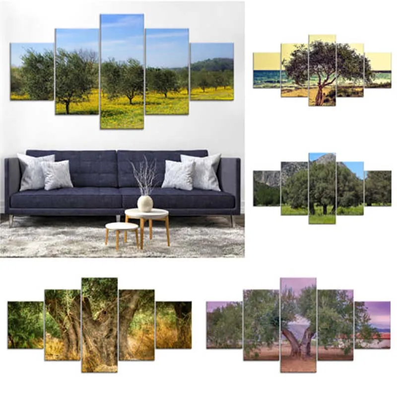 Wall Art Canvas Paintings Modular 5 Pieces Olive Tree Landscape Picture HD Print Posters Frame For Living Room Home Decoration
Wall Art Canvas Paintings Modular 5 Pieces Olive Tree Landscape Picture HD Print Posters Frame For Living Room Home Decoration