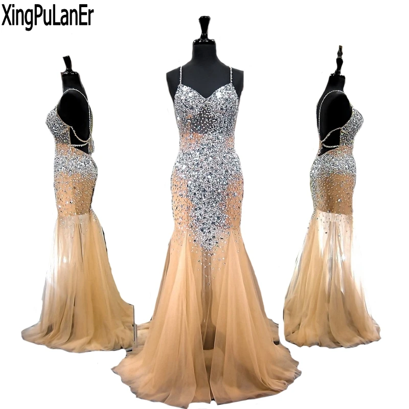 XingPuLanEr Long Prom Dresses 2018 Gorgeous Mermaid Sweetheart Beaded Crystals Floor Length Champagne Prom Dress Party Gowns
XingPuLanEr Long Prom Dresses 2018 Gorgeous Mermaid Sweetheart Beaded Crystals Floor Length Champagne Prom Dress Party Gowns
