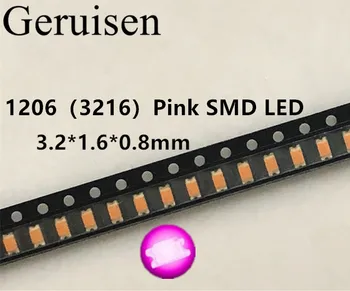 2000PCS SMD SMT 1206 Pink Super bright LED lamp light High quality New 1206 SMD LED 3216 PINK 1206 DIODES 3.2*1.6*0.8MM
2000PCS SMD SMT 1206 Pink Super bright LED lamp light High quality New 1206 SMD LED 3216 PINK 1206 DIODES 3.2*1.6*0.8MM