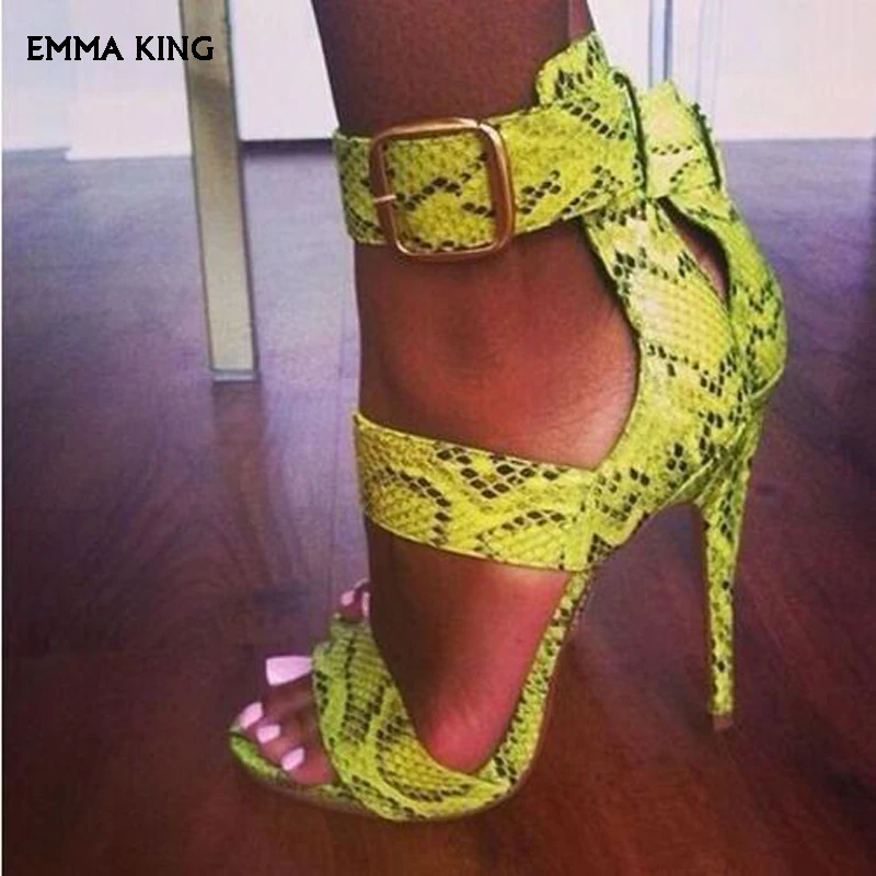New Python Print Sexy Women High Heels Stiletto Open Toe Women Pumps Summer Ladies Party Shoes Woman Plus Size Sandalias Mujer
New Python Print Sexy Women High Heels Stiletto Open Toe Women Pumps Summer Ladies Party Shoes Woman Plus Size Sandalias Mujer