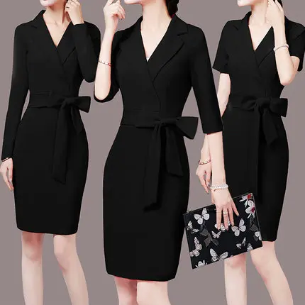 New Korean version of women's clothing OL temperament professional large size girls dress bag buttock dress female work clothes
New Korean version of women's clothing OL temperament professional large size girls dress bag buttock dress female work clothes