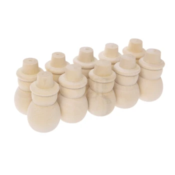 10Pcs/Set Unfinished DIY Wood Peg Doll Christmas Snowman Cake Toppers Decoration SEP15-A
10Pcs/Set Unfinished DIY Wood Peg Doll Christmas Snowman Cake Toppers Decoration SEP15-A