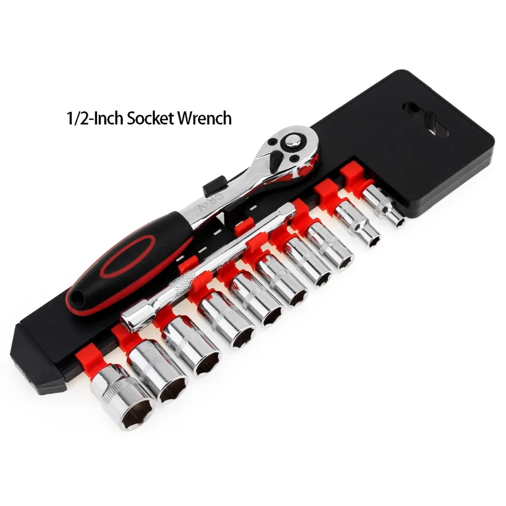 12Pcs 1/2-Inch Socket Wrench Set CR-V Drive Ratchet Wrench Spanner for Bicycle Motorcycle Car Repairing Tool Set Common Sockets
12Pcs 1/2-Inch Socket Wrench Set CR-V Drive Ratchet Wrench Spanner for Bicycle Motorcycle Car Repairing Tool Set Common Sockets