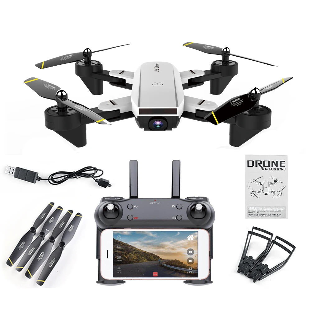 Mini Folding Drone Quadcopter with 1280x720 2x Mega Pixels Wifi Wide Angle Camera LED Light Bulbs
Mini Folding Drone Quadcopter with 1280x720 2x Mega Pixels Wifi Wide Angle Camera LED Light Bulbs