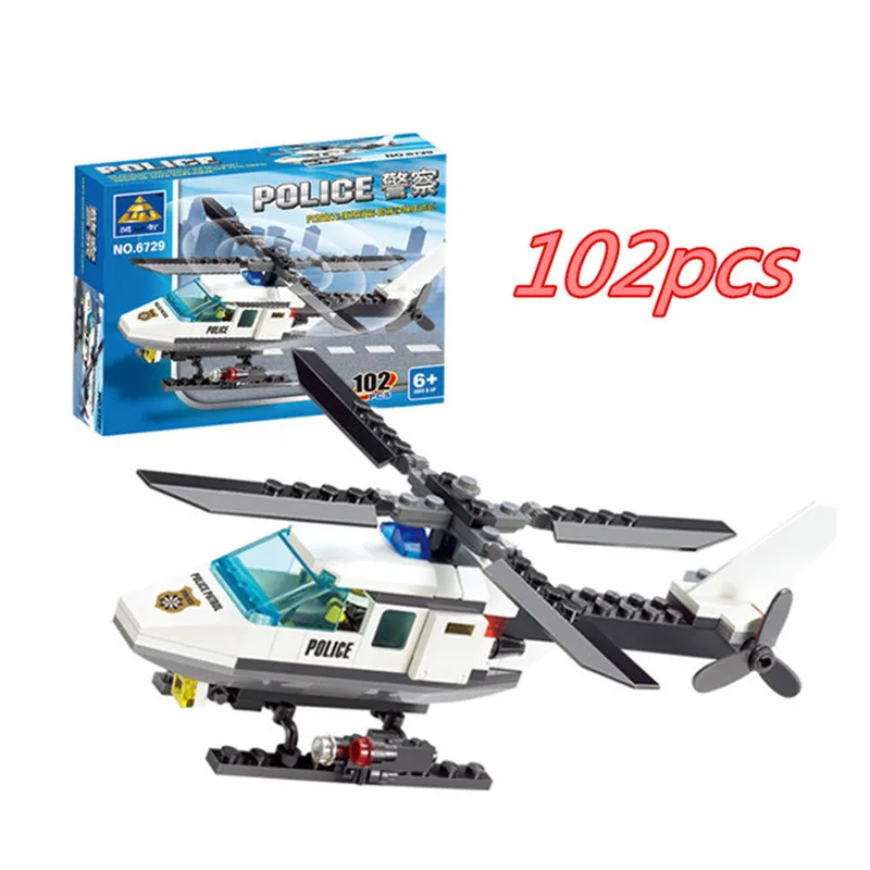 102pcs Aircraft Helicopter DIY Building Blocks Kit Bricks Set Brand Toys Compatible Legoings Gifts For Children
102pcs Aircraft Helicopter DIY Building Blocks Kit Bricks Set Brand Toys Compatible Legoings Gifts For Children