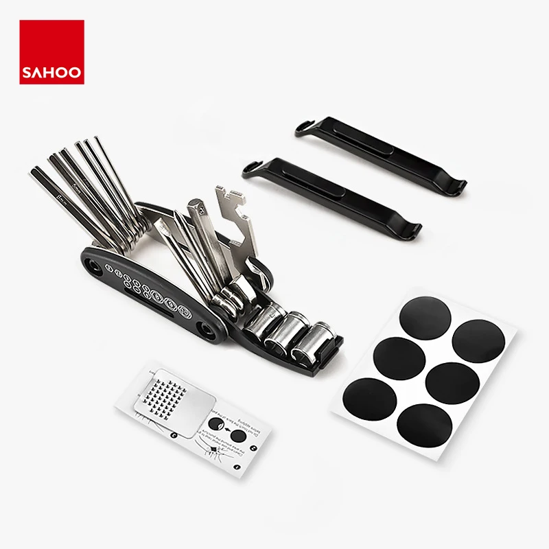 Sahoo 21047 Multi-Function 16-in-1 Cycling Bike Bicycle Mechanic Tyre Repair Tool Kit Set With Under Seat Wedge Pack Saddle Bag
Sahoo 21047 Multi-Function 16-in-1 Cycling Bike Bicycle Mechanic Tyre Repair Tool Kit Set With Under Seat Wedge Pack Saddle Bag