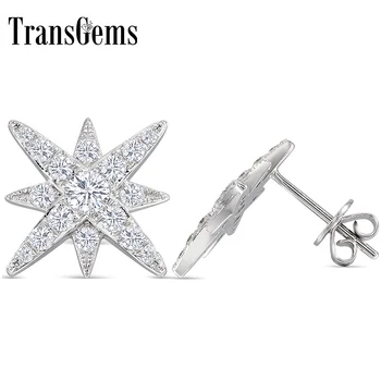 Transgems 18K 750 White Gold Star Shaped Earrings F Color Moissanite Stud Earrings Push Back for Women Wedding Jewelry Gift
Transgems 18K 750 White Gold Star Shaped Earrings F Color Moissanite Stud Earrings Push Back for Women Wedding Jewelry Gift