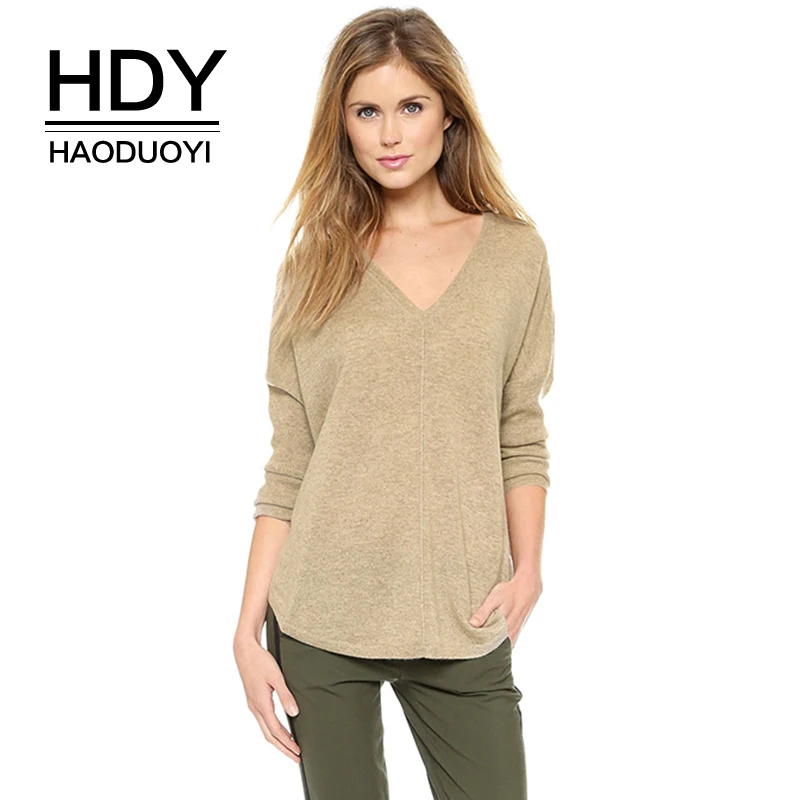HDY Haoduoyi Solid V Neck Batwing Sleeve Knitted Tops 2018 New Arrival Women Clothing High Low Casual Home Loose Thin Sweater
HDY Haoduoyi Solid V Neck Batwing Sleeve Knitted Tops 2018 New Arrival Women Clothing High Low Casual Home Loose Thin Sweater