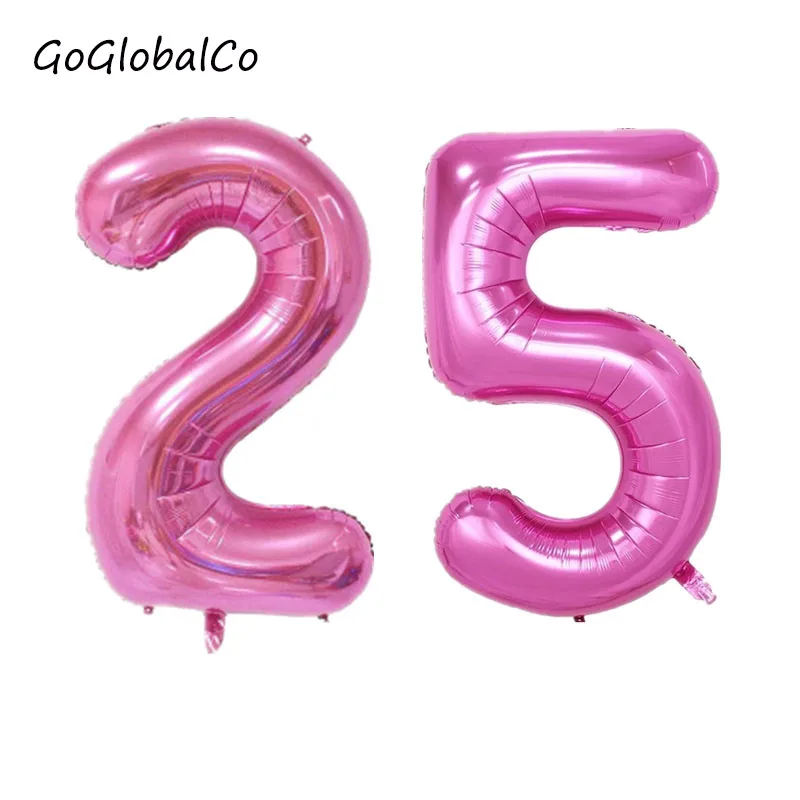 32/40 inch pink 25 number foil balloon air party decor balloon wedding party decoration helium balloon valentine's day supplies 
32/40 inch pink 25 number foil balloon air party decor balloon wedding party decoration helium balloon valentine's day supplies