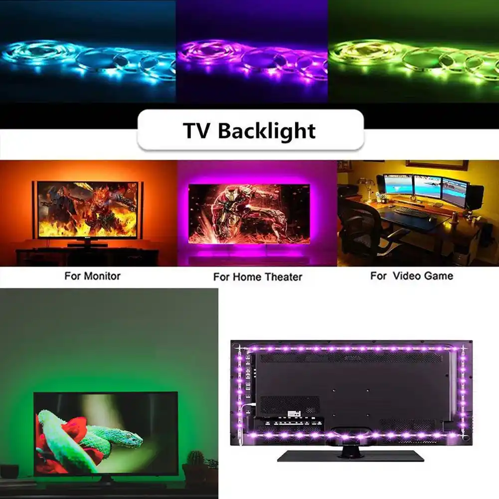 AKDSteel50/100/200/300/400/500 мм RGB Светодиодная лента Водонепроницаемая DC5v Гибкая с
