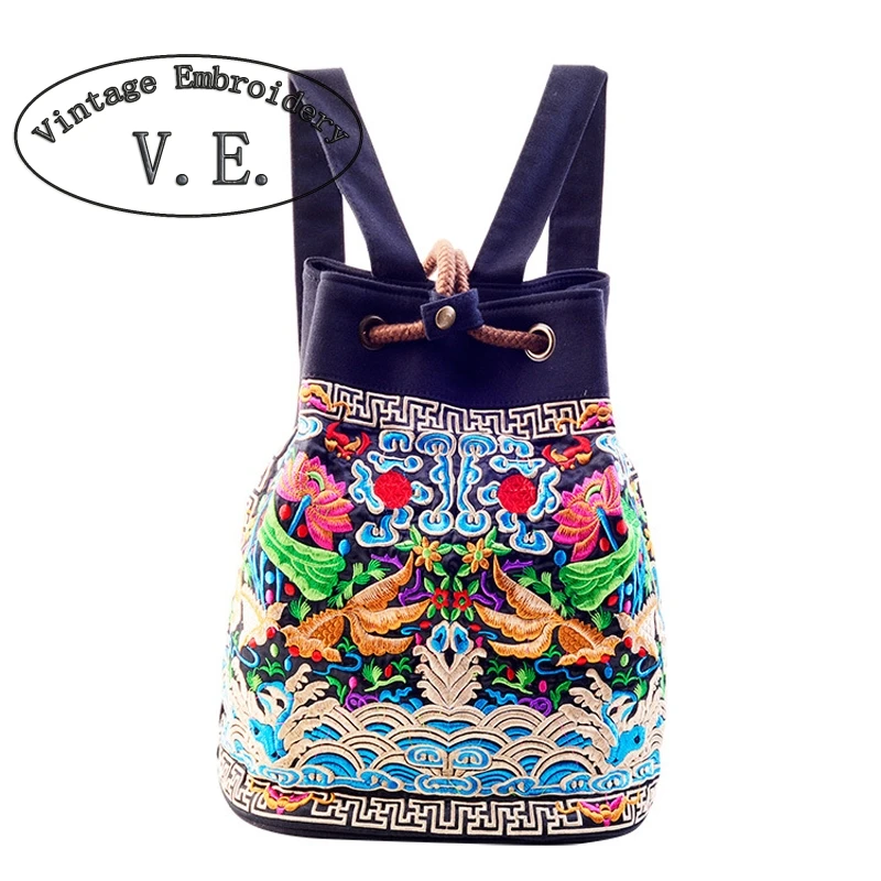 Vintage Embroidery Womens Backpack Canvas Backpack Girls Travel Bag Ethnic Embroidered Feminine Rucksack For Girls
Vintage Embroidery Womens Backpack Canvas Backpack Girls Travel Bag Ethnic Embroidered Feminine Rucksack For Girls