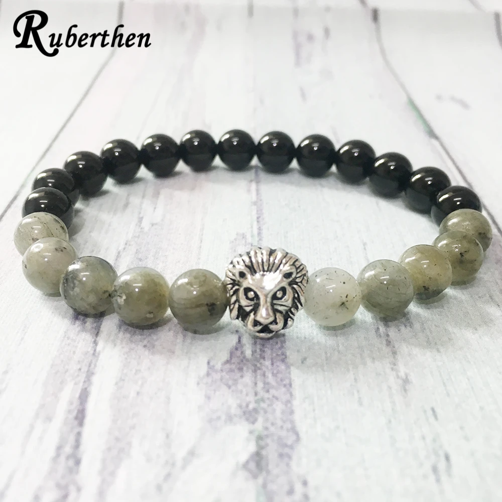 Ruberthen 2019 On Sale Men`s Energy Lion Head Bracelet Natural Black Onyx Labradorite Bracelet Best Gift Jewelry for Boyfriend
Ruberthen 2019 On Sale Men`s Energy Lion Head Bracelet Natural Black Onyx Labradorite Bracelet Best Gift Jewelry for Boyfriend