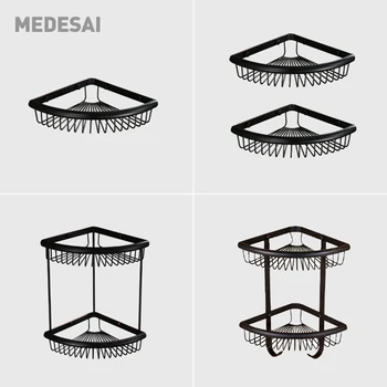 Bathroom Shelves 1/2 Layer Antique Black Copper Shower Corner Shelf Wall Mount Storage Shelf Rack Bathroom Basket Holder Sj10
Bathroom Shelves 1/2 Layer Antique Black Copper Shower Corner Shelf Wall Mount Storage Shelf Rack Bathroom Basket Holder Sj10